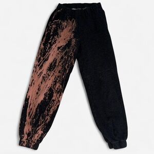Brandy Melville Black and Brown Artistic Joggers